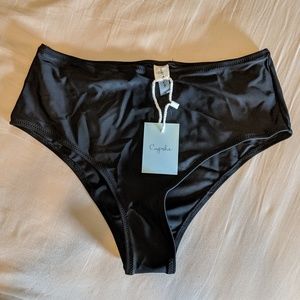 NWT Cupshe highwaisted black swimsuit bottoms